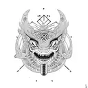 Aztec snake tattoo design idea