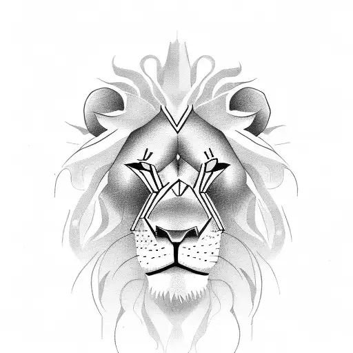 Buy Lion King Tattoo Design Realistic and Geometric Direct Online in India   Etsy
