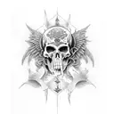 death and angel tattoo design idea