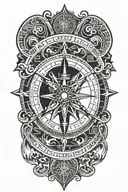 Viking compass   tattoo design idea