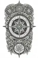 Viking compass   tattoo design idea