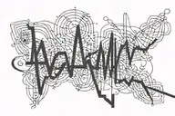 ekg line with word "perseverance" tattoo design idea
