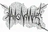 ekg line with word "perseverance" tattoo design idea