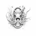 3d aquarium  tattoo design idea