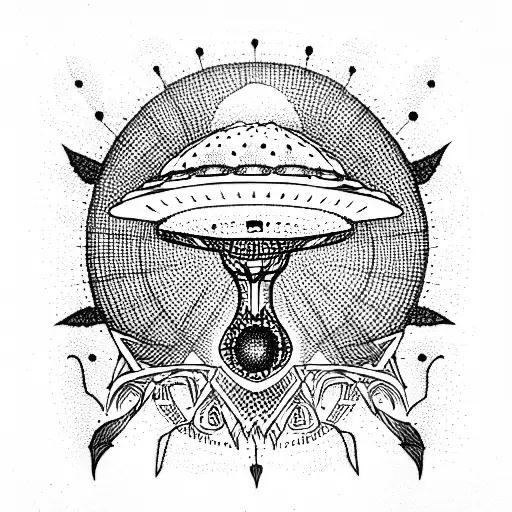 UFO tattoo design idea