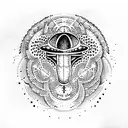 UFO tattoo design idea