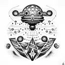 UFO tattoo design idea