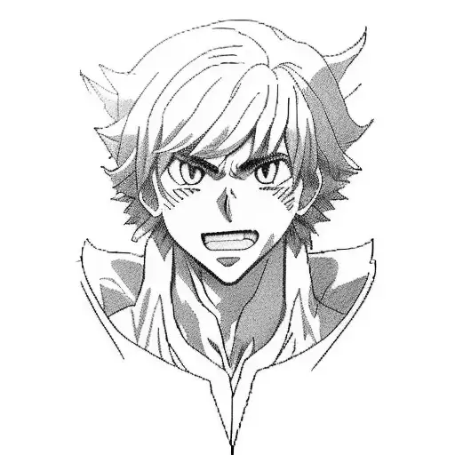 gostaria de criar uma figura única com 4 símbolo da 7 pecados capitais de nanatsu no taizai. símbolo do meliodas, ban,  tattoo design idea