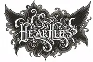 the word heartless written   tattoo design idea