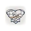 simple letter written from father to son signed "Love Dad" tattoo design idea
