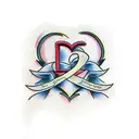 simple letter written from father to son signed "Love Dad" tattoo design idea
