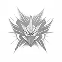 Shadow the Hedgehog symbol with tribal tattoo design idea