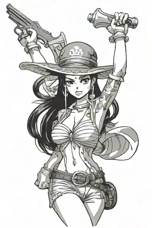 Nico robin from one piece  tattoo design idea