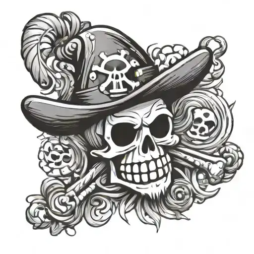Straw Hat Pirates emblem from One Piece   tattoo design idea