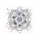 November 9 constellation with yin and Yang and dragon but elegant  tattoo design idea