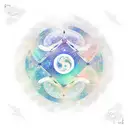 November 9 constellation with yin and Yang and dragon but elegant  tattoo design idea