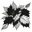 middle ages rue leaves tattoo design idea