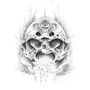 angels killing demons tattoo design idea
