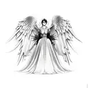 angel sleeve tattoo design idea