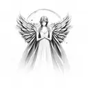angel sleeve tattoo design idea