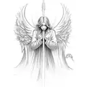 angel sleeve tattoo design idea