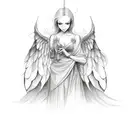 angel sleeve tattoo design idea