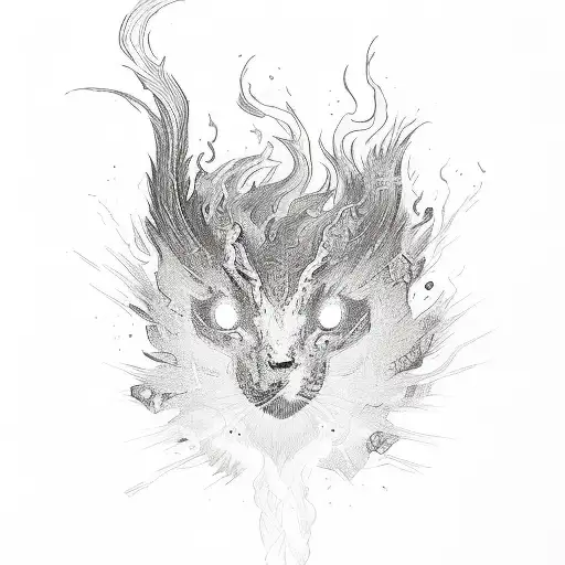 "Ignite" on shattered glass  tattoo design idea