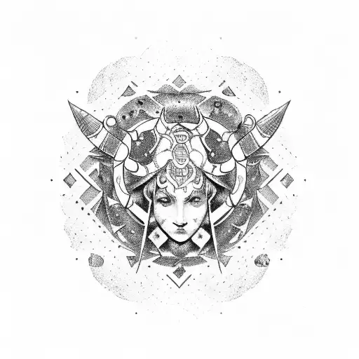 symbol Gemini zodiac tattoo design idea