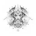 symbol Gemini zodiac tattoo design idea