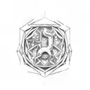 symbol Gemini zodiac tattoo design idea