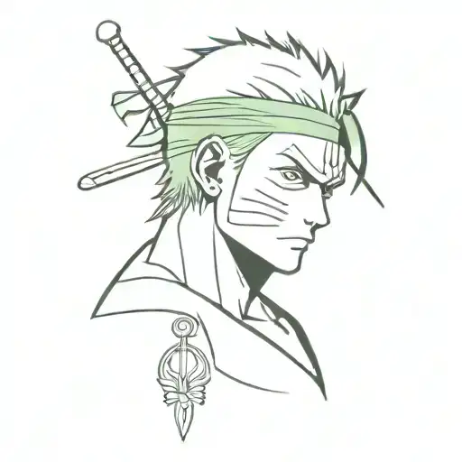 Zoro one piece tattoo design idea