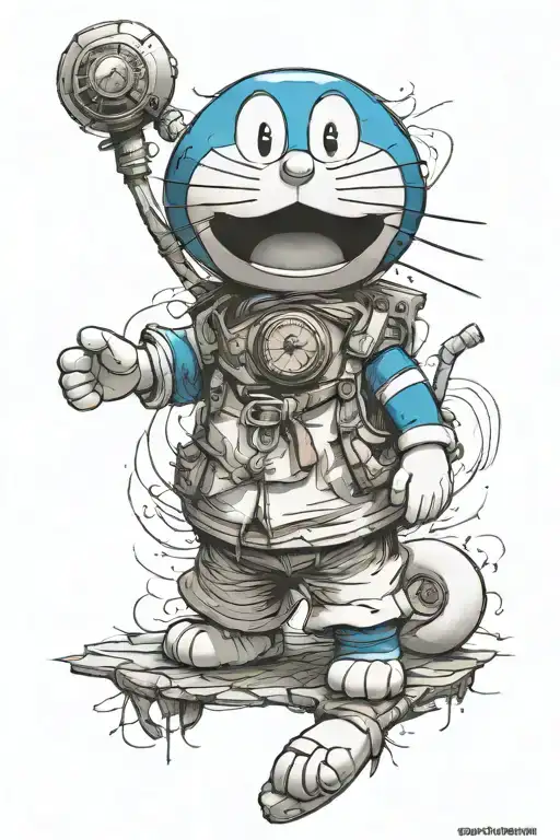 Doraemon tattoo design idea