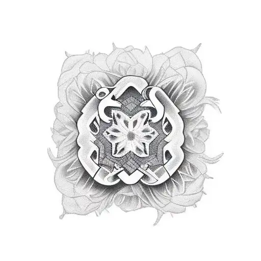 memorial grandmother rip tattoo design idea