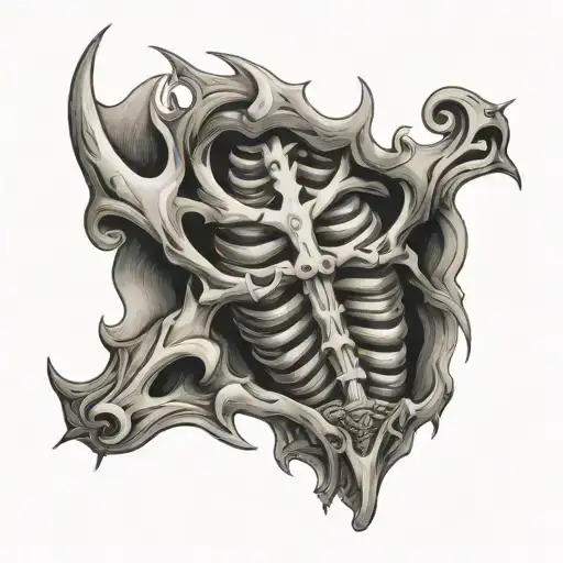christianity ribs zone tattoo design idea