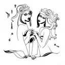 Prostitutes tattoo design idea