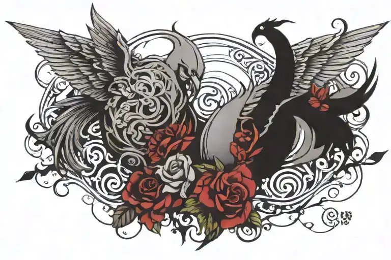 888 and 111 incorporated tattoo design idea