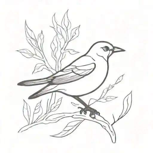 blackbird tattoo design idea