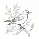 blackbird tattoo design idea