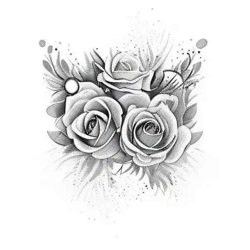 floral design to cover ribs and hip on female tattoo design idea