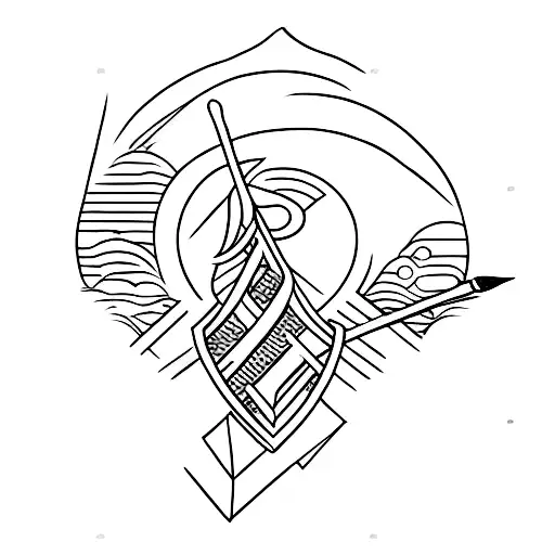 bow and arrow tattoo design idea