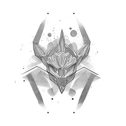 shoulder conform to muscle shape tattoo design idea