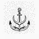 anchor embedded in Douglas fir tree tattoo design idea