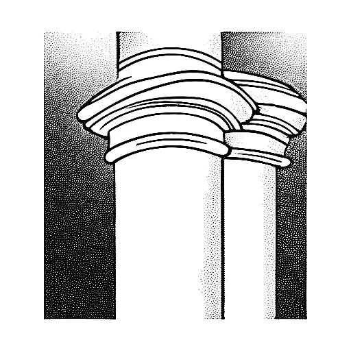  corinthian column tattoo design idea