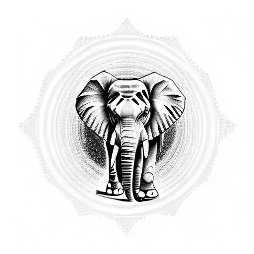 3 elephants tattoo design idea
