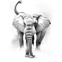 3 elephant's  tattoo design idea