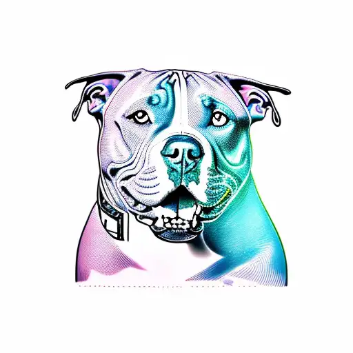 pit bull  tattoo design idea