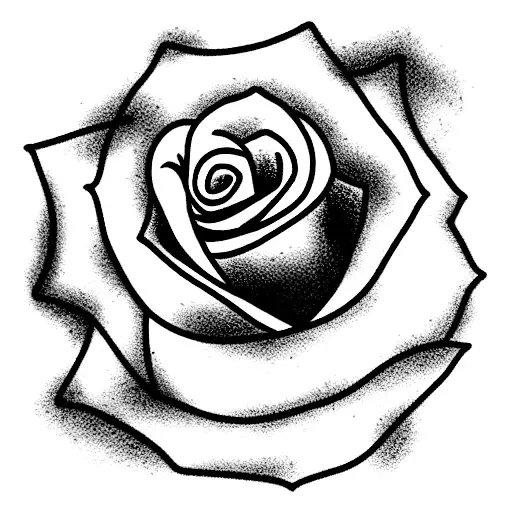 purple rose tattoo design idea