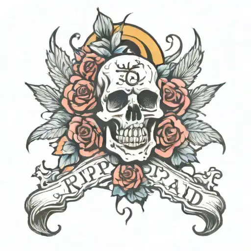 rip dad tattoo design idea