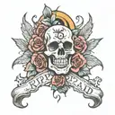 rip dad tattoo design idea