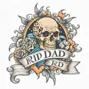 rip dad tattoo design idea